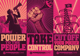 Range of Powershop campaign artwork